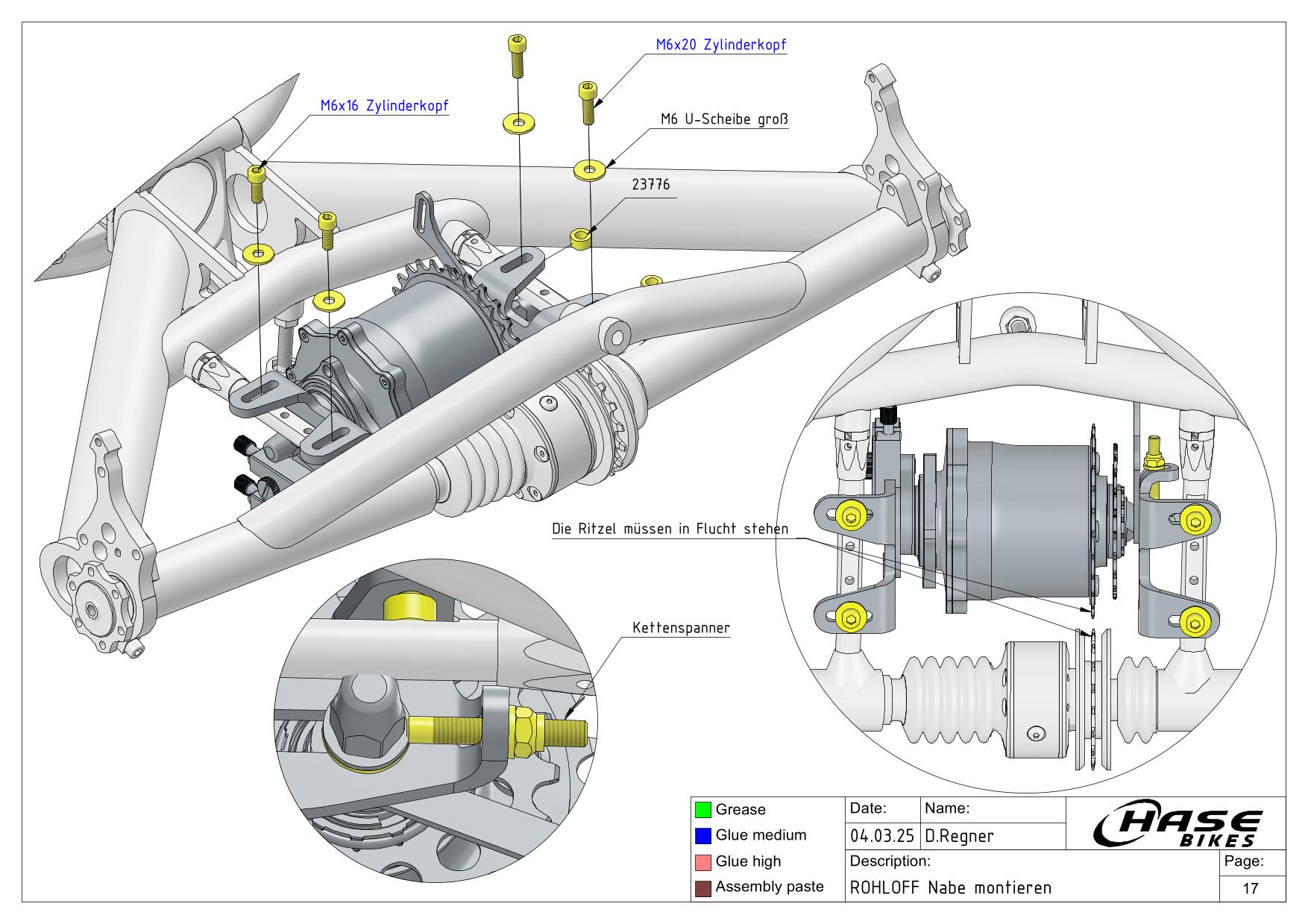 Rohloff Nabe montiert