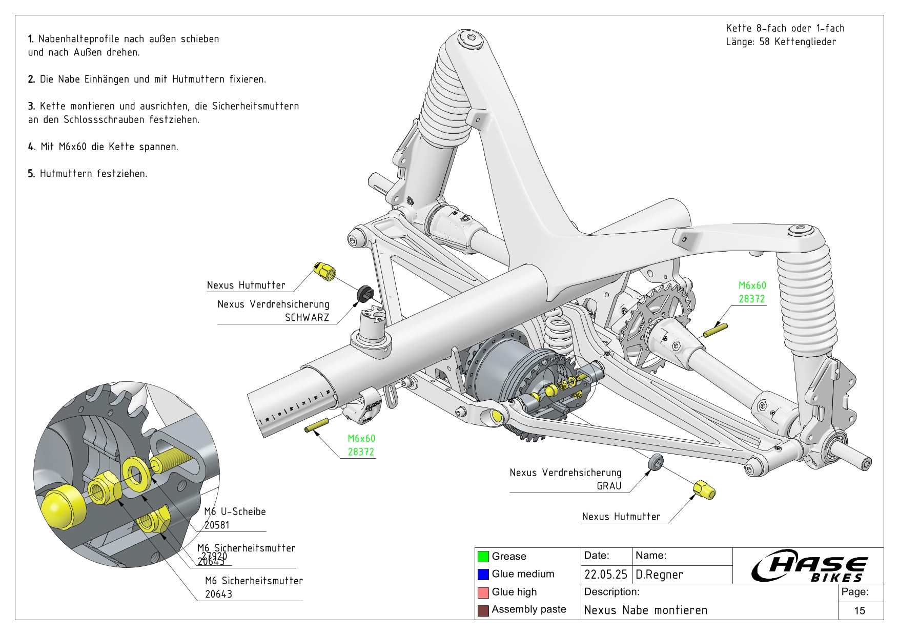 Nexus Nabe montieren