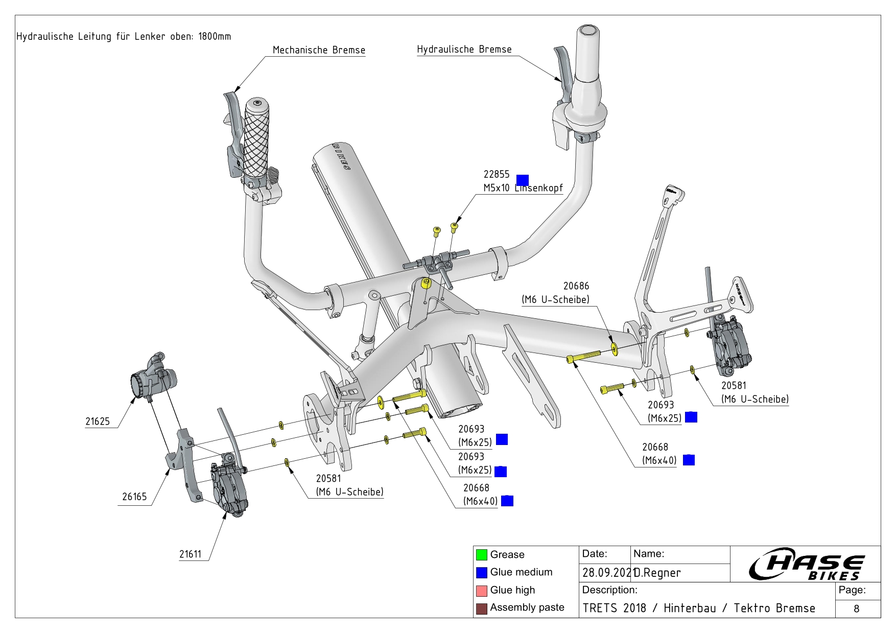 Hinterbau / Tektro Bremse