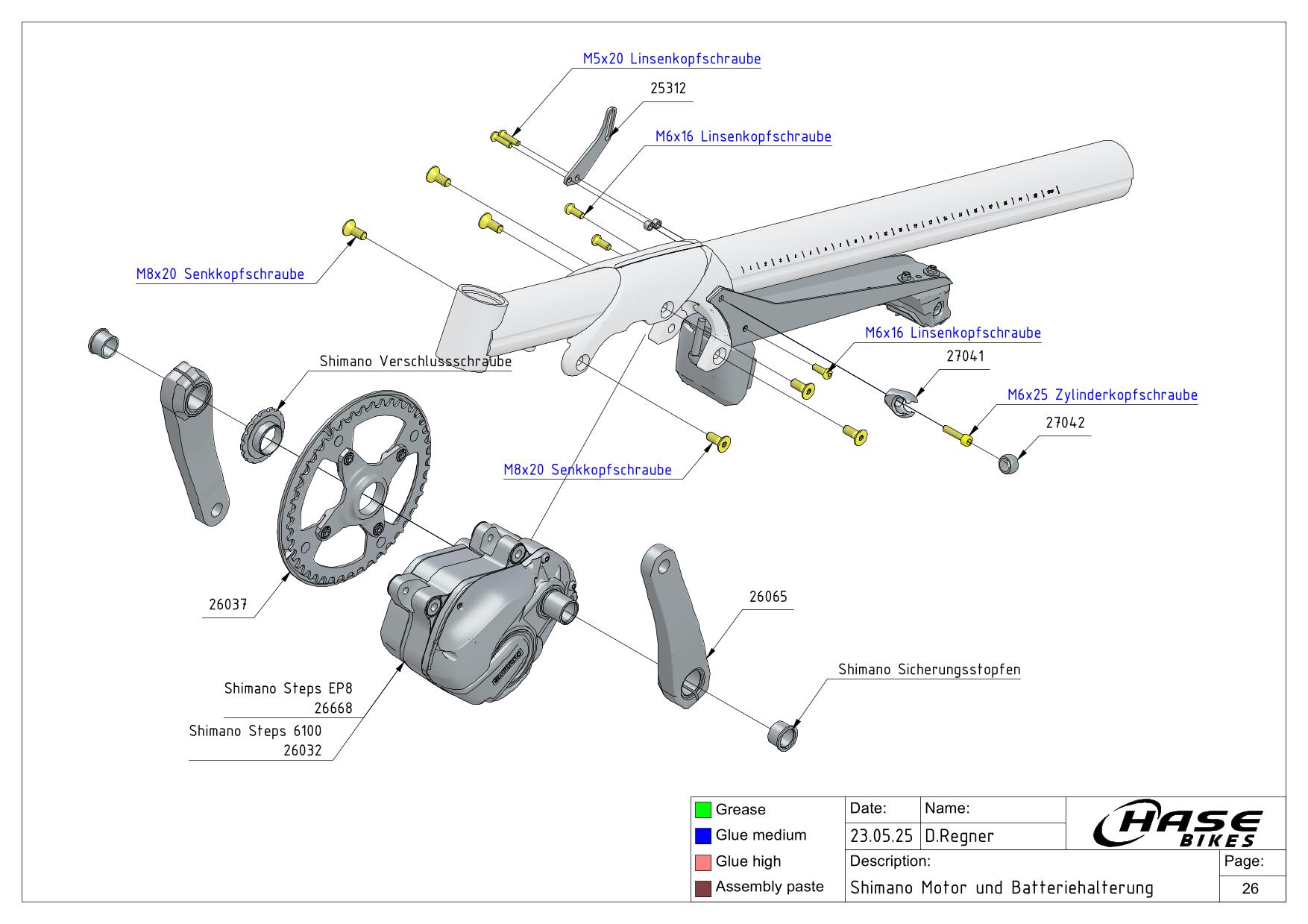 Shimano Motor und Batteriehalterung