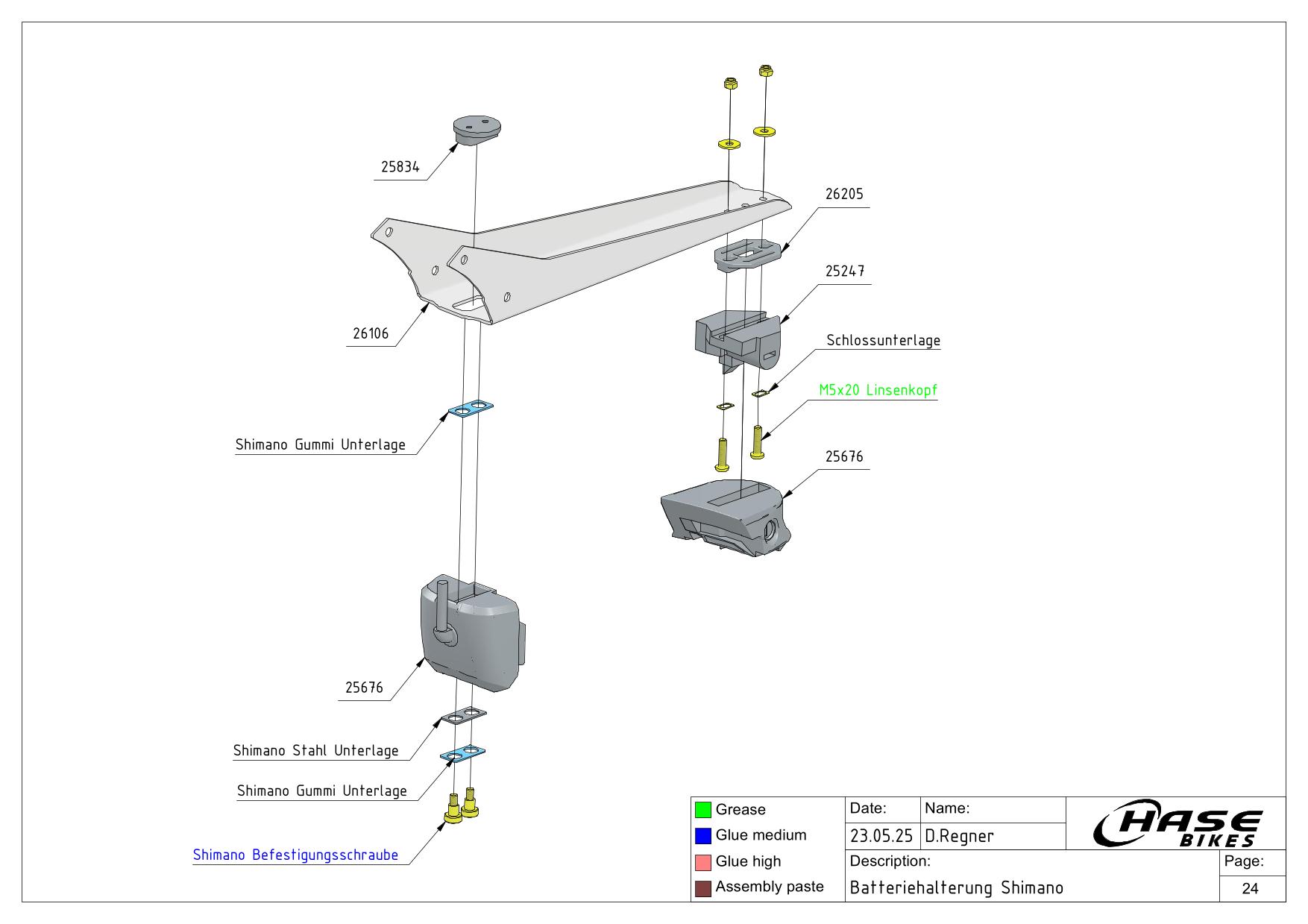 Betteriehalterung Shimano