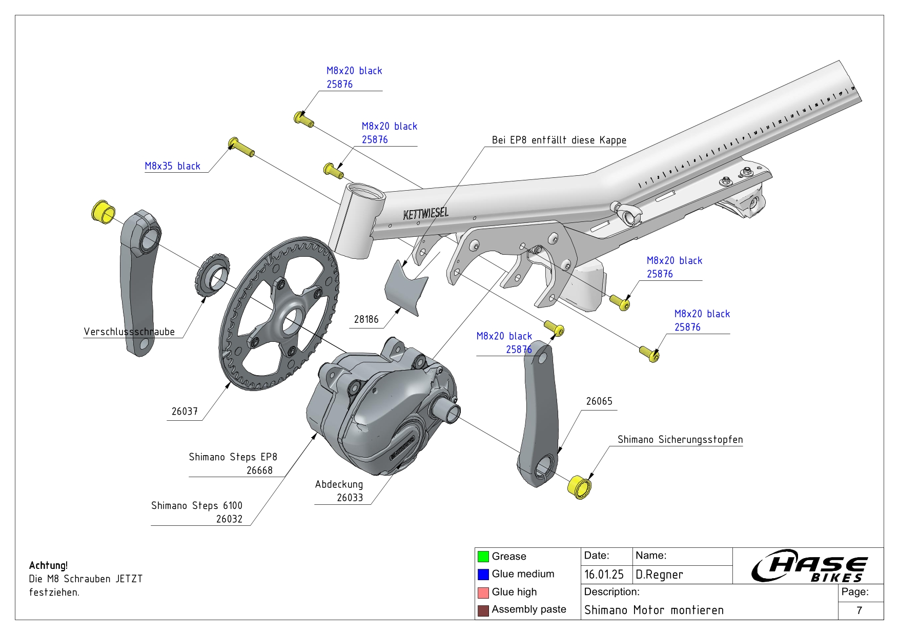 Shimano Motor montieren