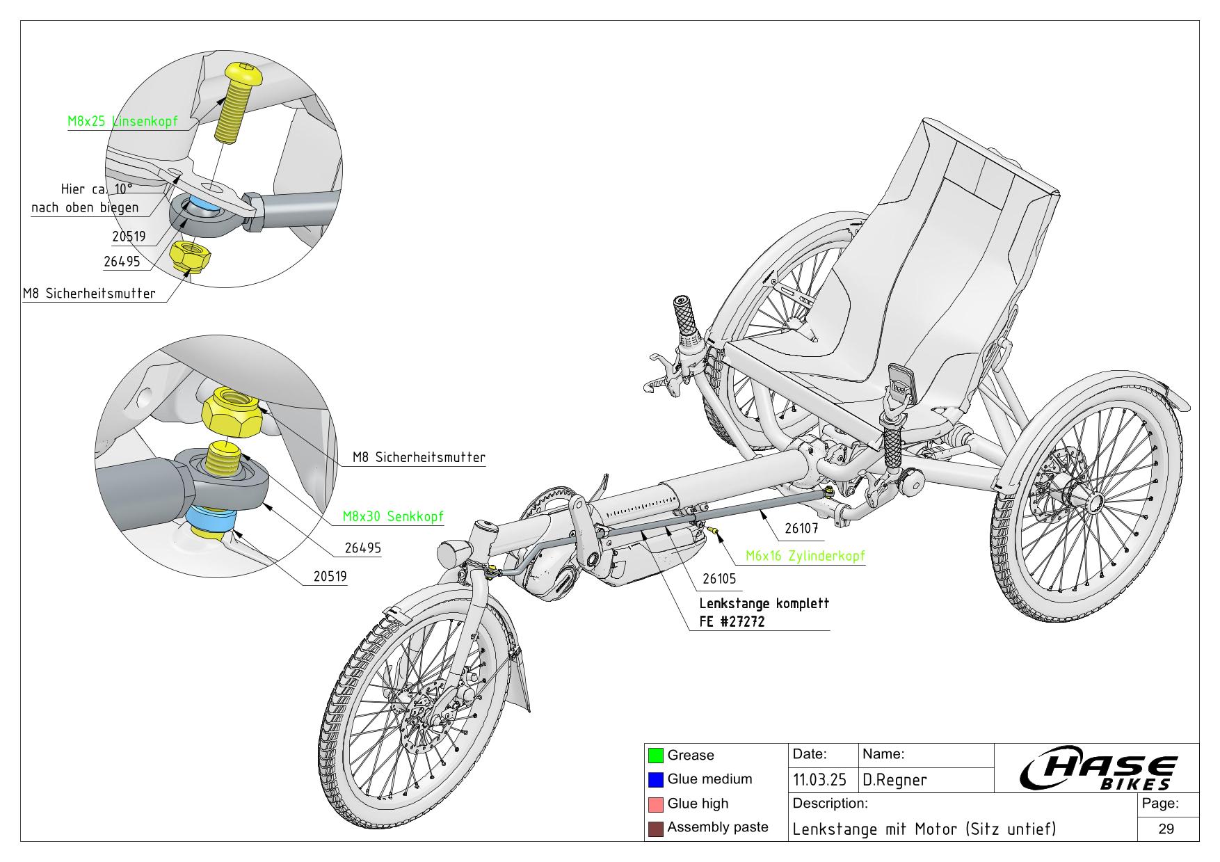 Lenkstange mit Motor (Sitz hoch)