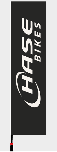 Beachflag 2,20m Indoor Set, Logo HASE BIKES