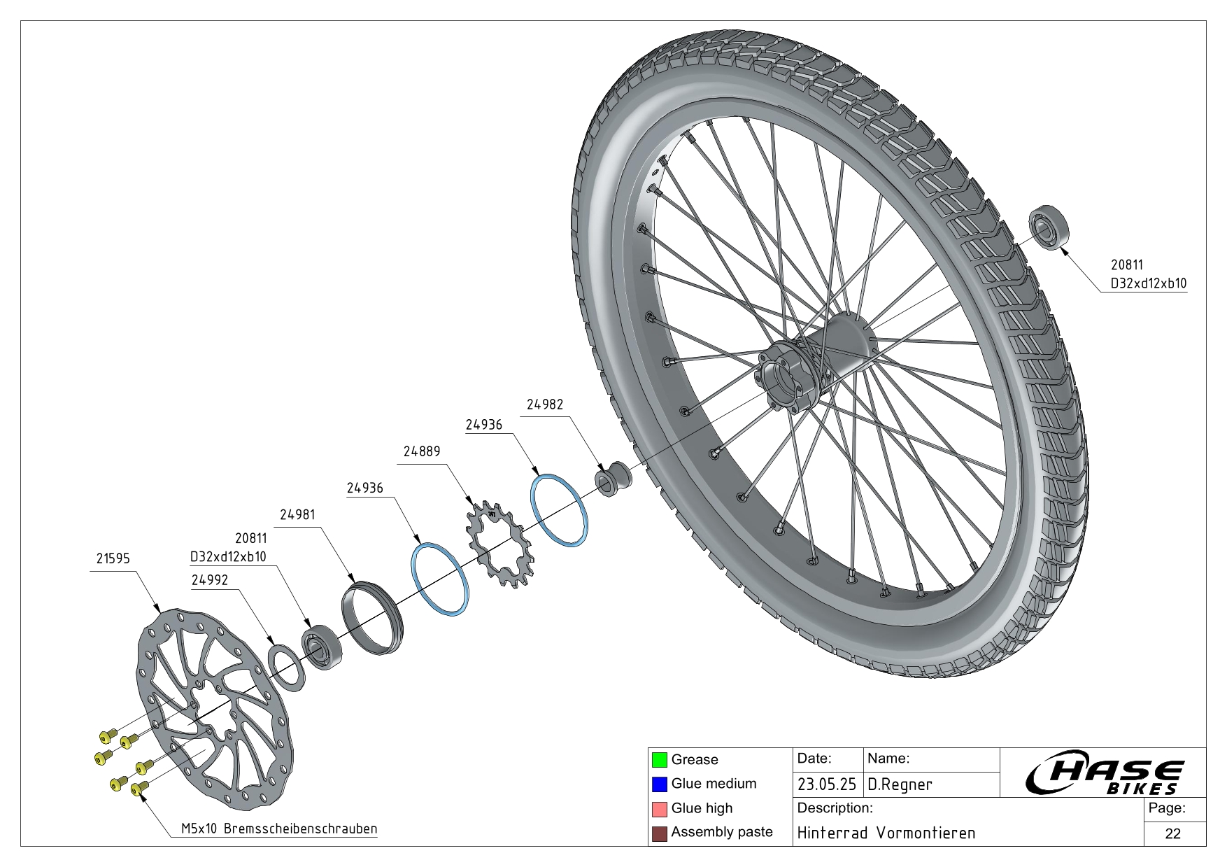 Hinterrad vormontieren