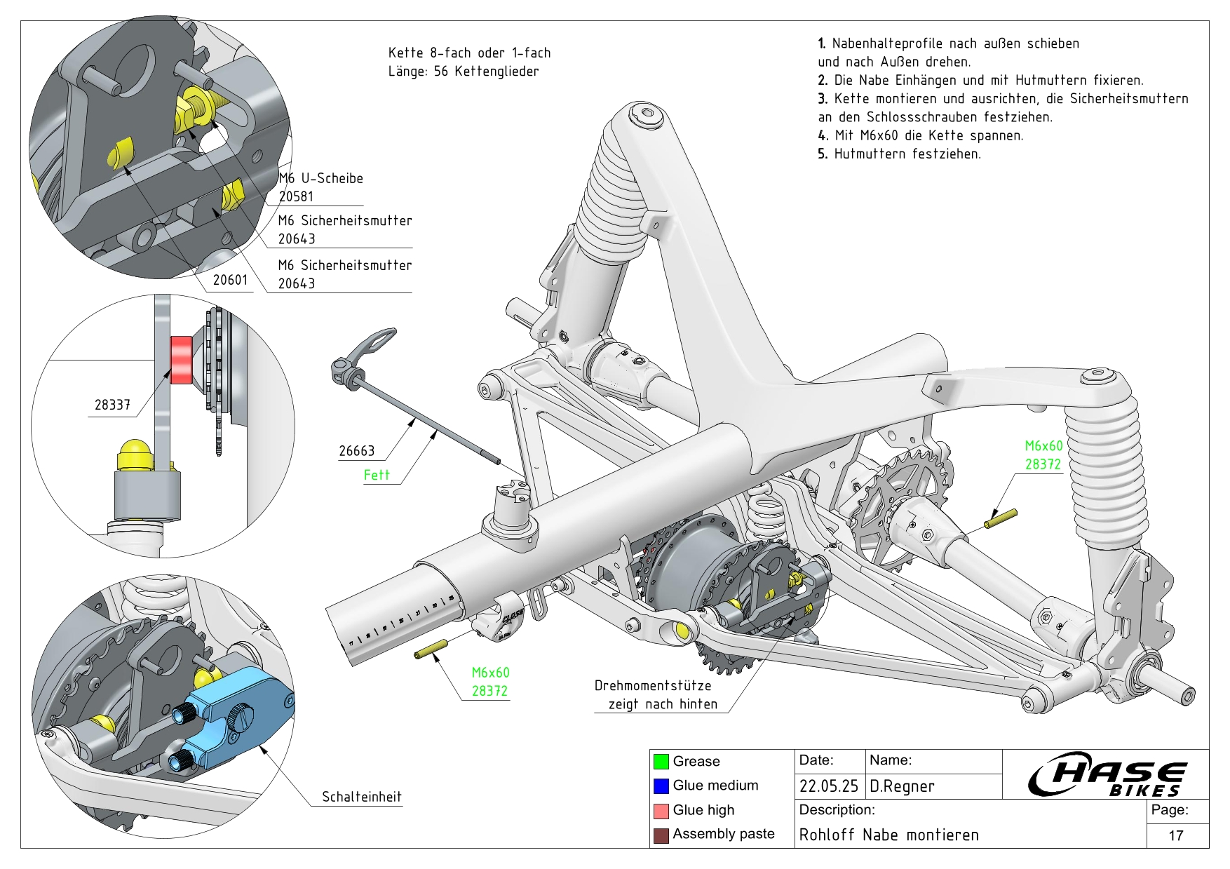 Rohloff Nabe montieren