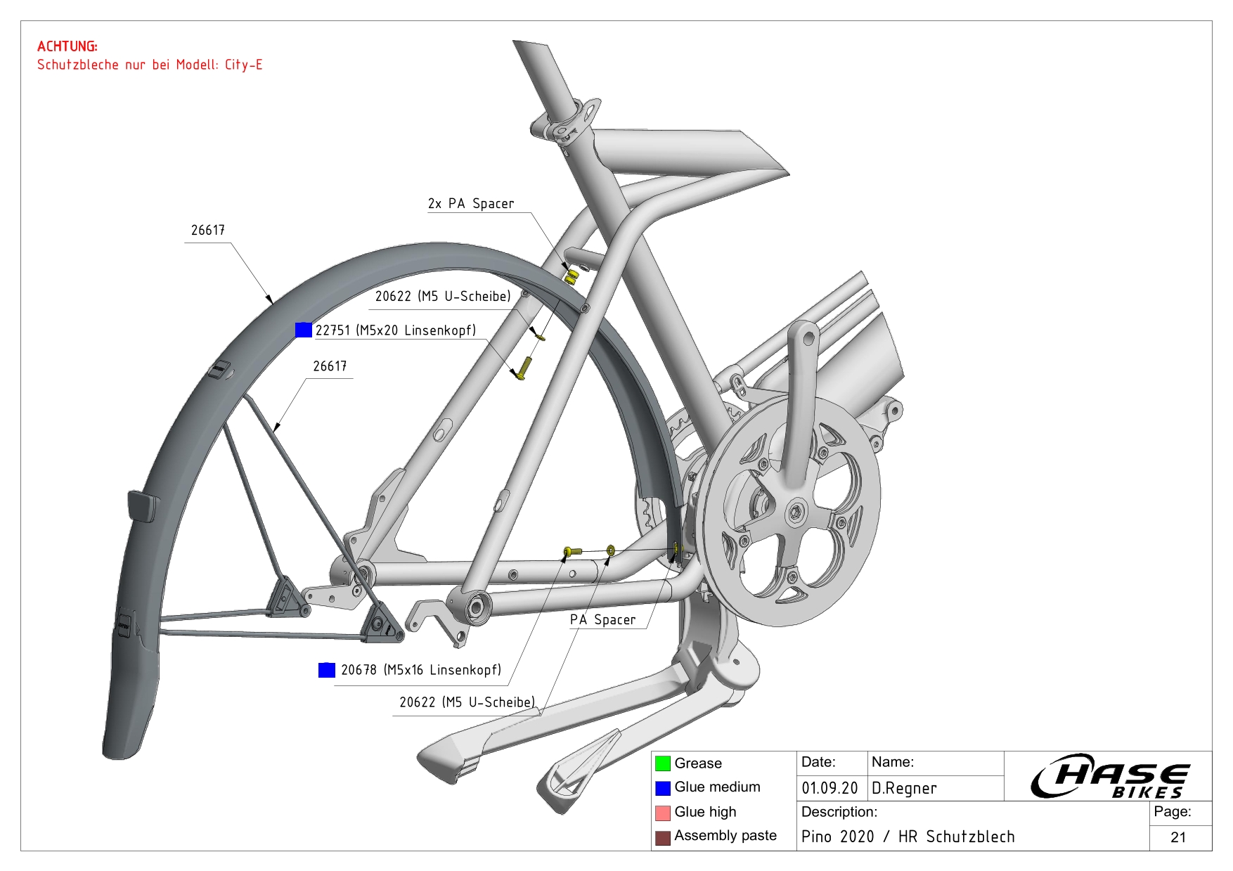 HR Schutzblech Montage
