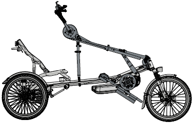 Kettwiesel ONE Handantrieb Basisartikel / Ohne Motor / mit Nexus 8Gg Schaltung