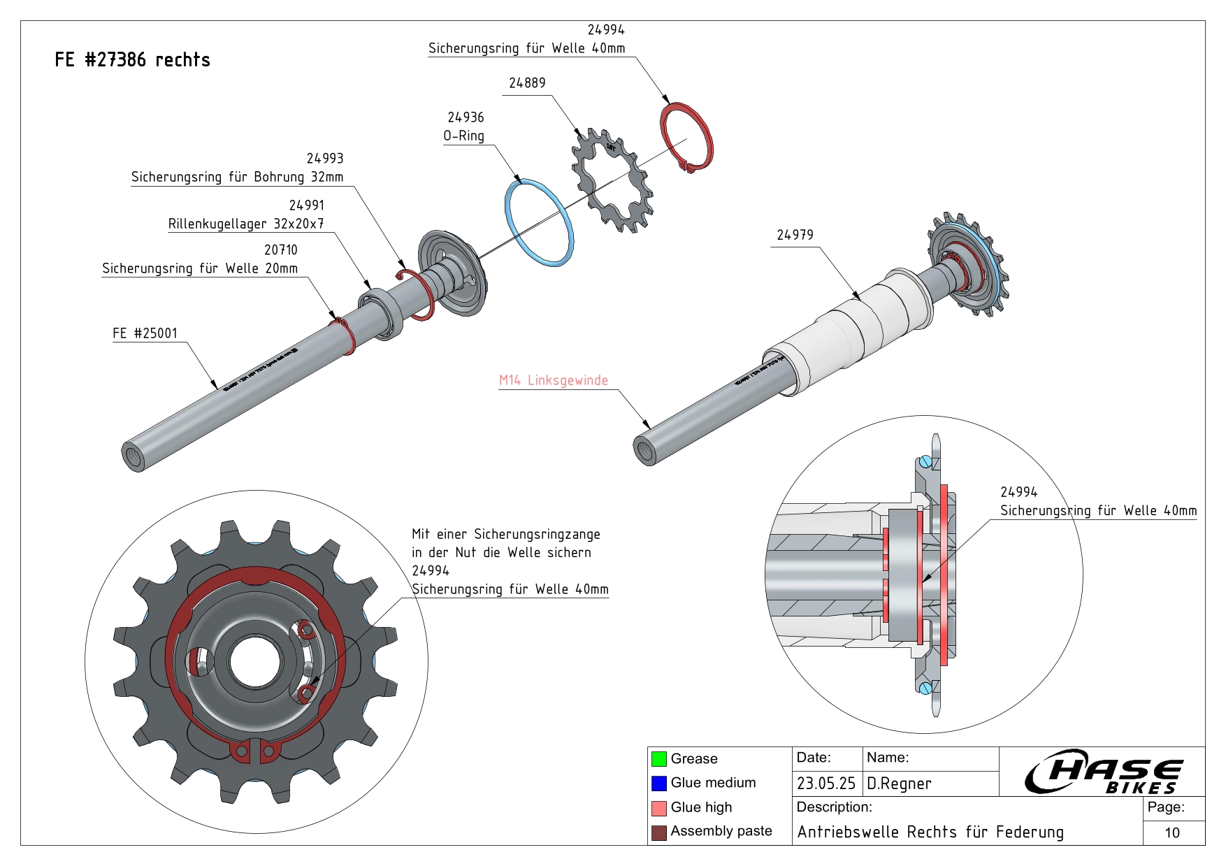 Antriebswelle Rechts für Federung