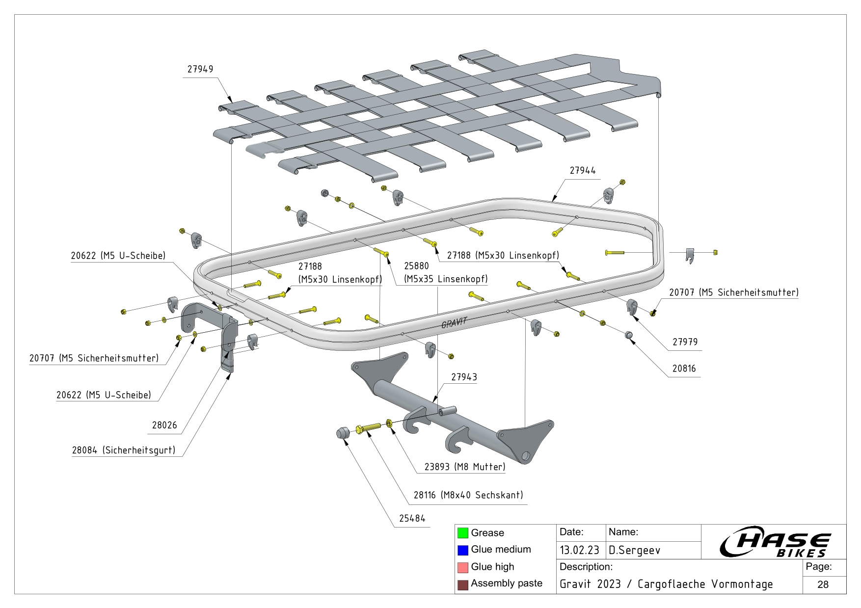 Cargofläche Vormontage