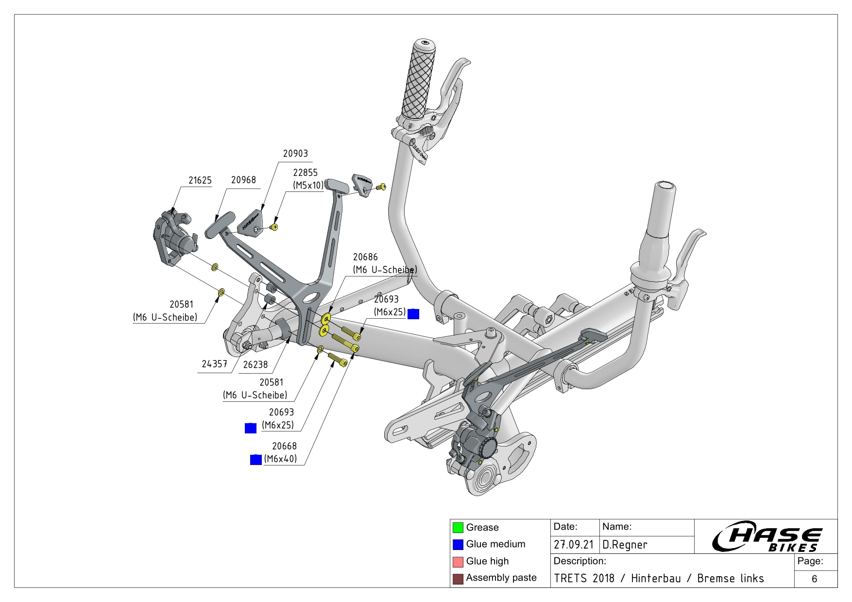 Hinterbau / Bremse links
