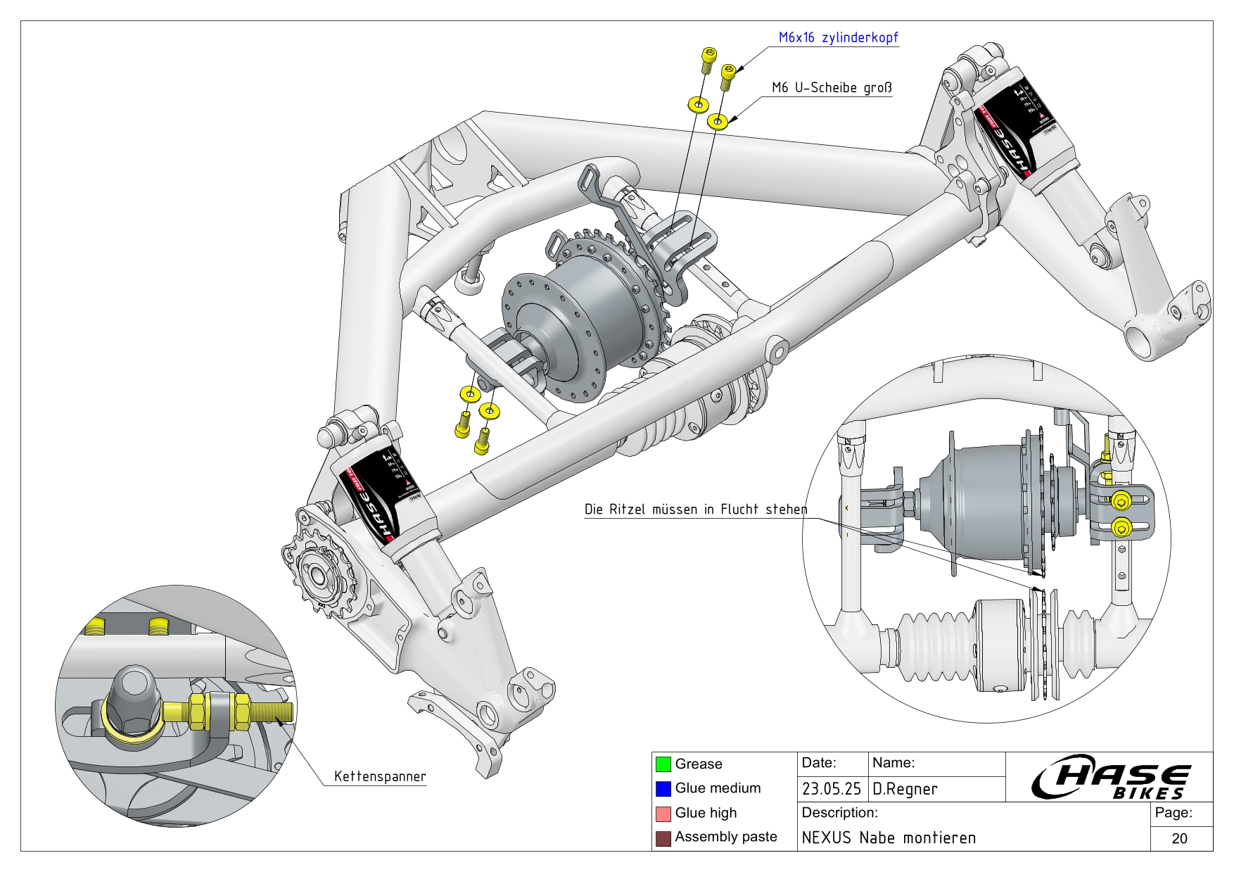 Nexus Nabe montieren