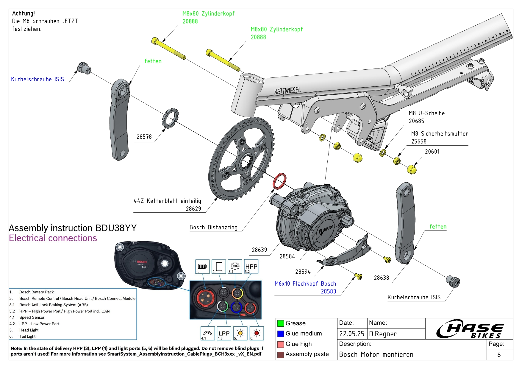 Bosch Motor montieren