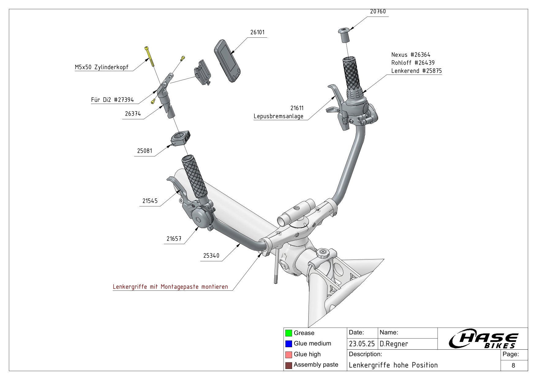 Lenkergriffe hohe Position