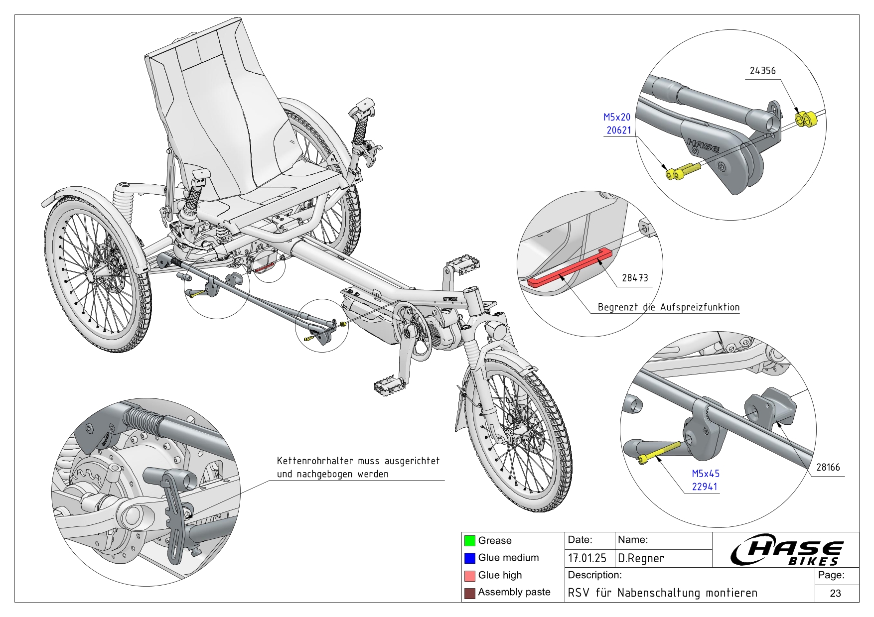 RSV für Nabenschatlung montieren