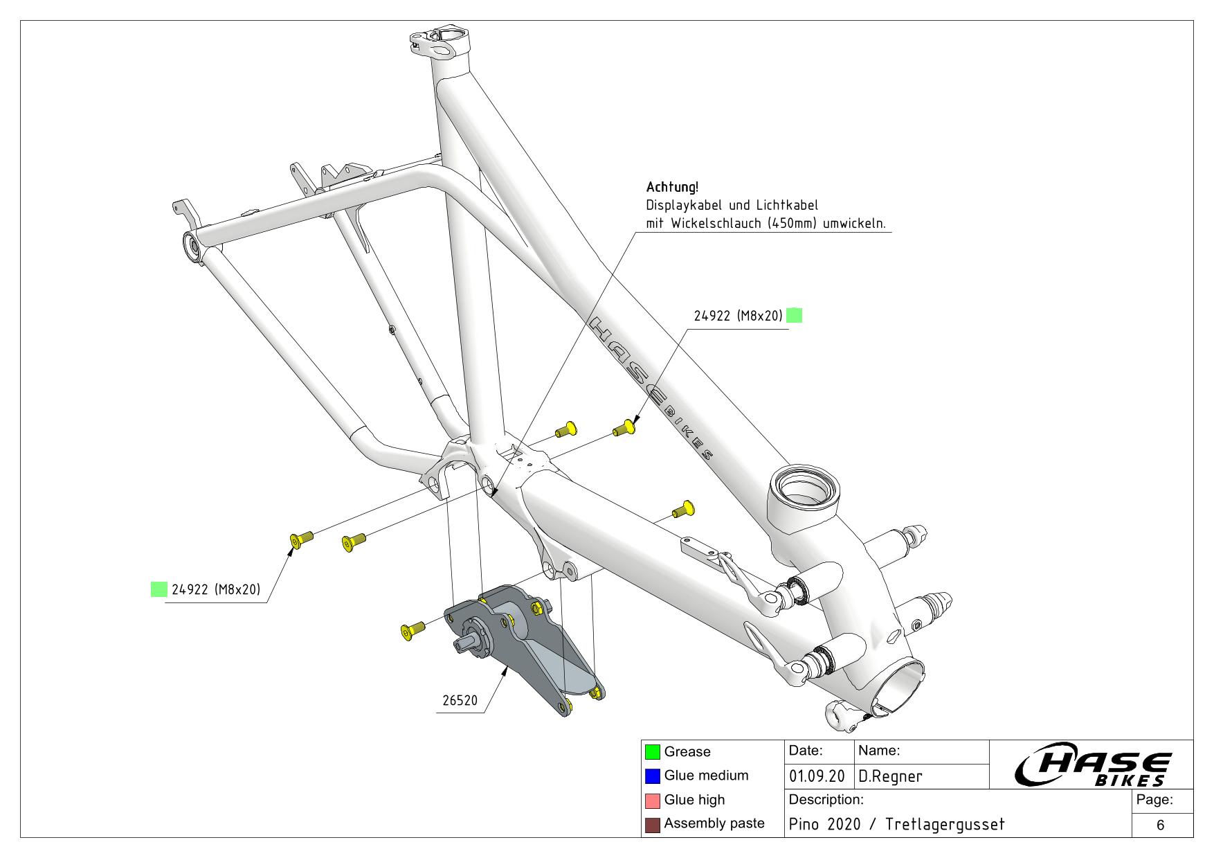 Tretlagergusset einbau