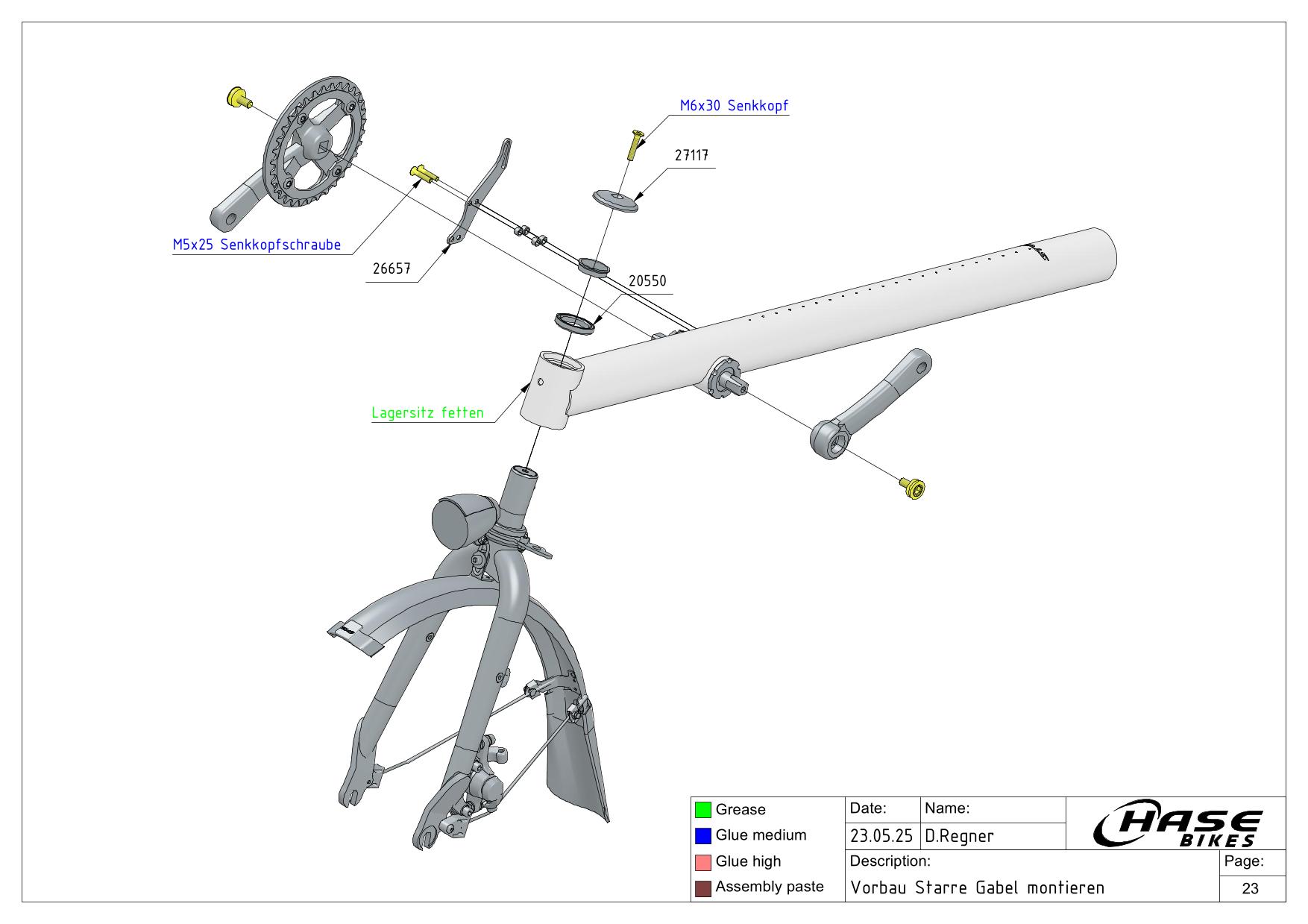 Vorbau starre Gabel montieren