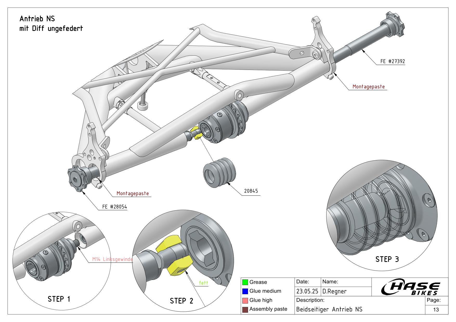 Beidesitiger Antrieb NS
