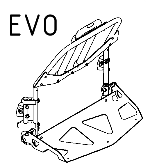Roller Rack - Trolley with telescopic handle / fold-up base / max. load 25 kg / for Lepus, EVO