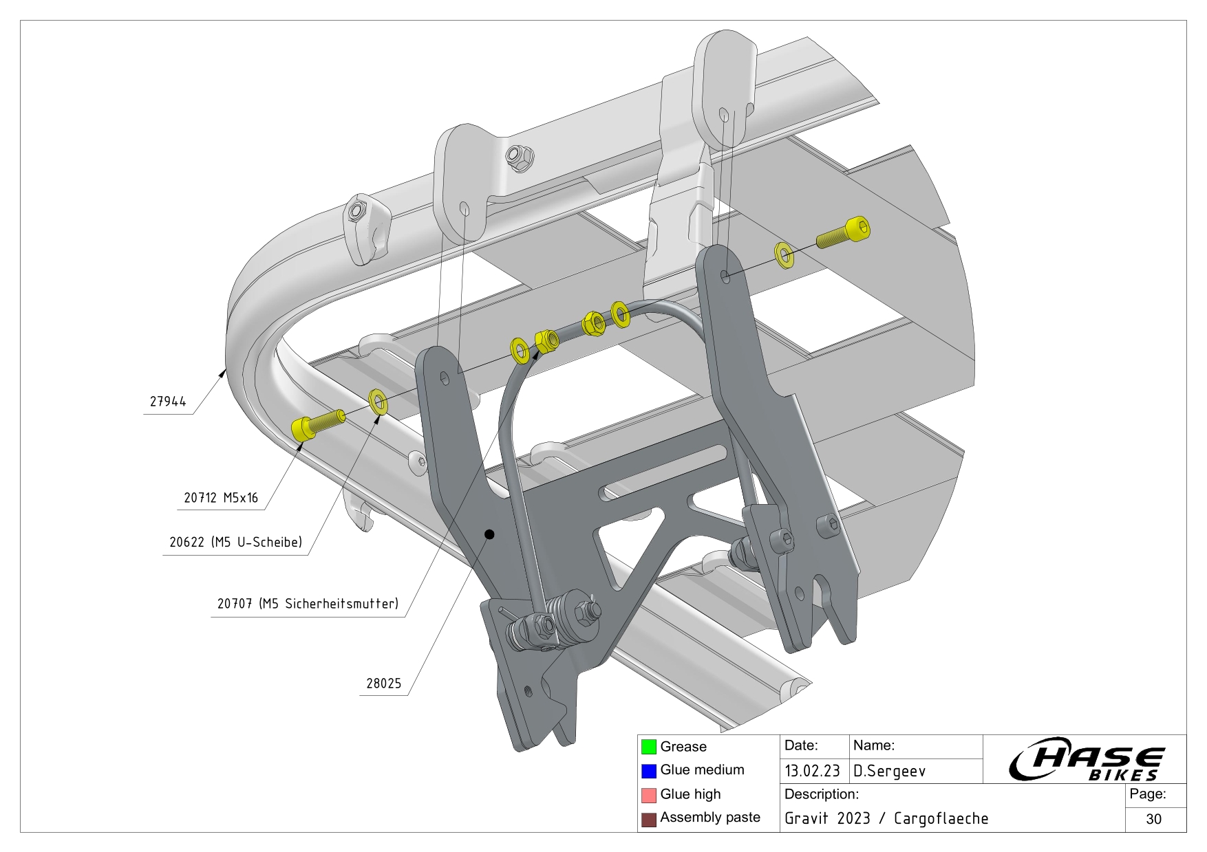 Carogofläche Befestigung