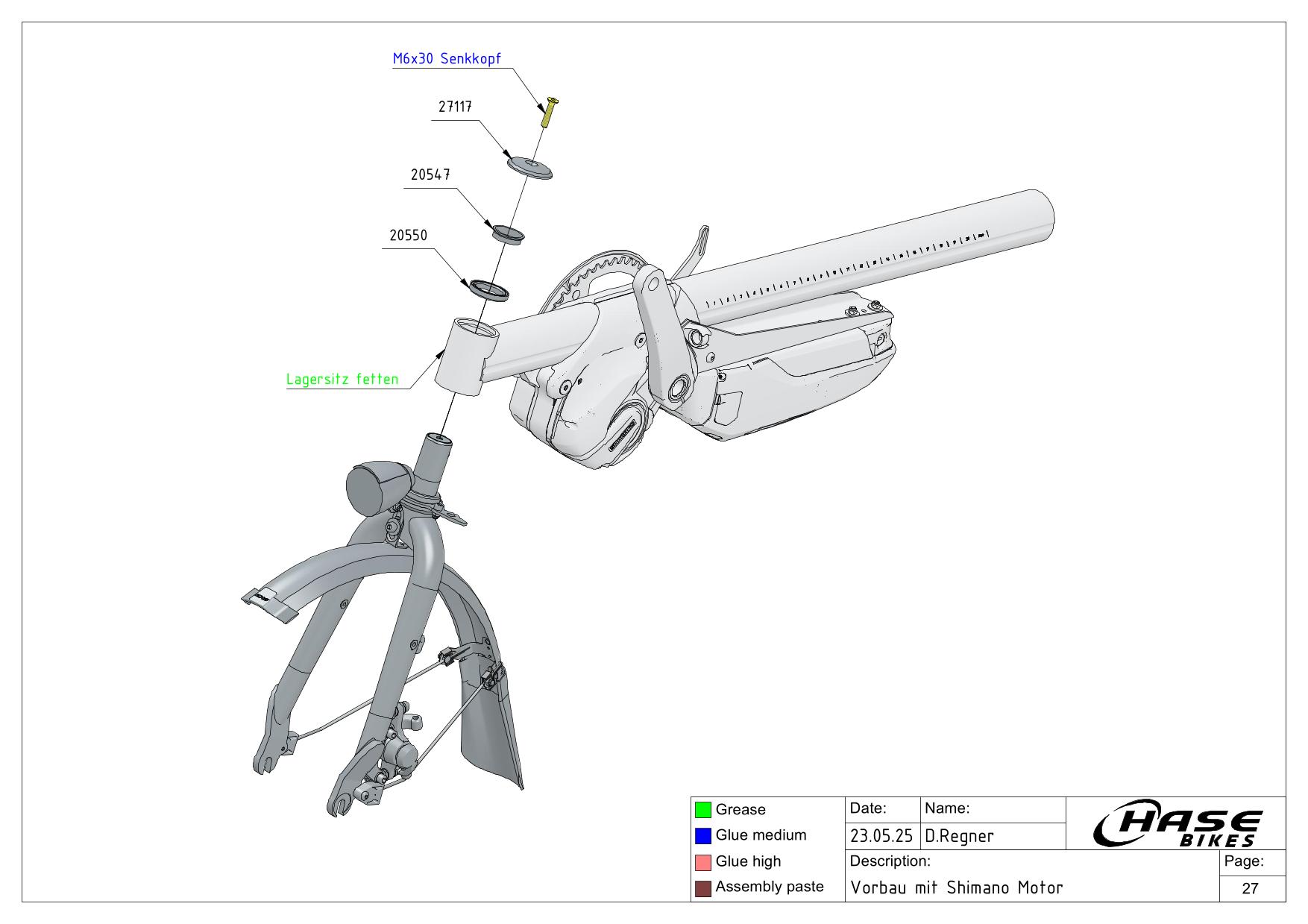 Vorbau mit Shimano Motor