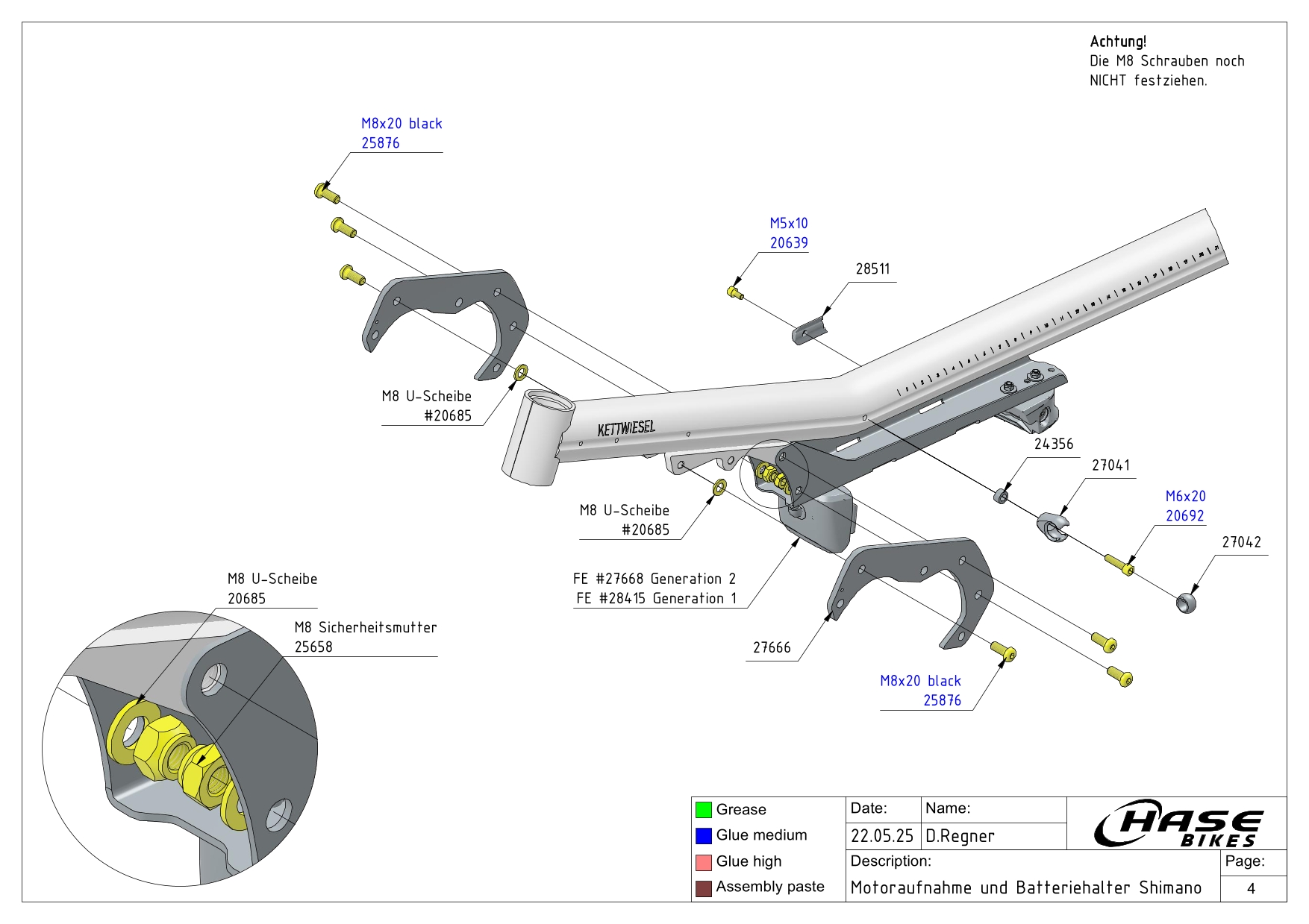 Motoraufnahme & Batteriehalter Shimano