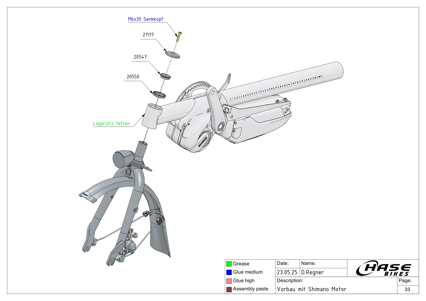 Vorbau mit Shimano Motor